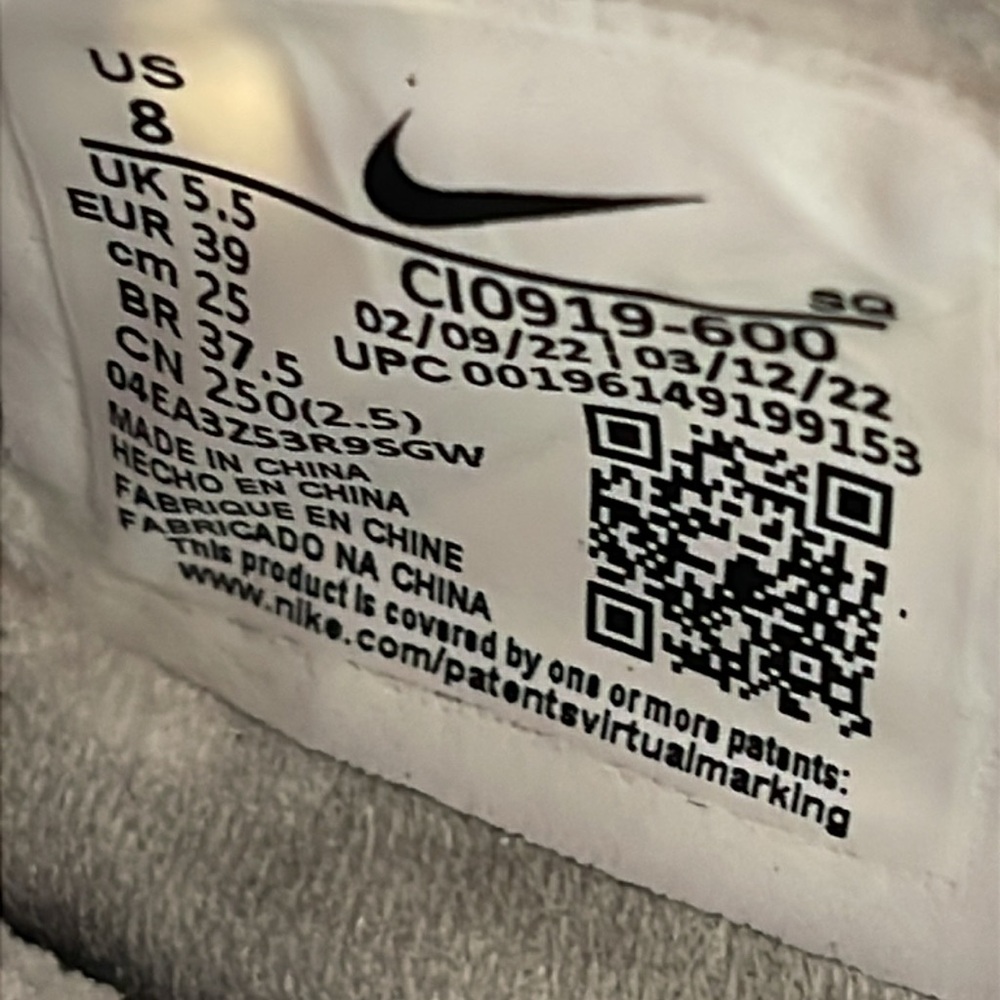 Nike Womens Air Force 1 Shadow Shoes CI0919-600 Size 8 Light Soft Pink Sneakers - Picture 12 of 12